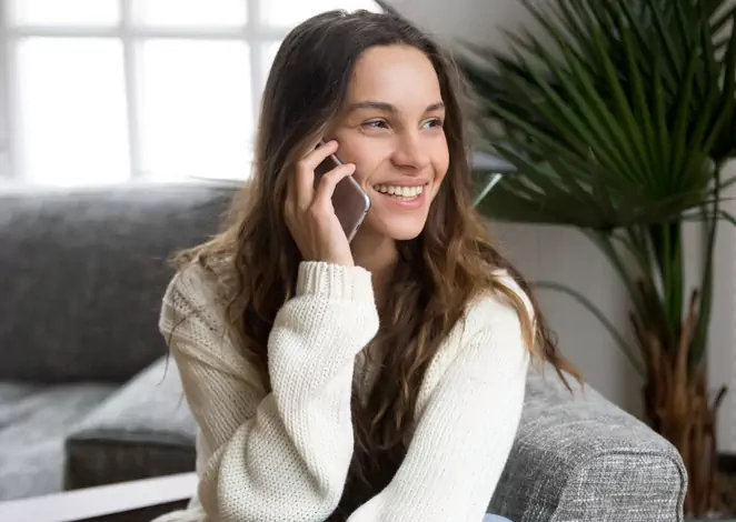 Woman calling on the phone
